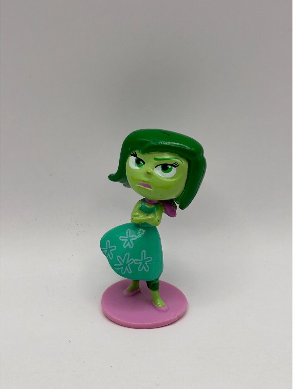 Disney Pixar Inside Out Disgust mini figure Green sculpted hair arms